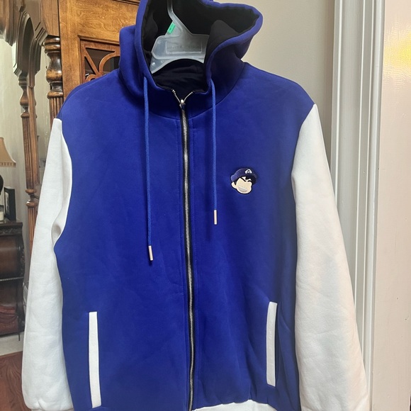 Certified Forklift Driver Reversible Hoodie - Blue & White Black & Purple Unisex - Picture 6 of 9